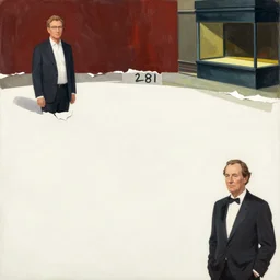 illustration of a 2 0 8 0 singularity scene by shaun tan and norman rockwell, clean, emptyness, torn paper decollage, graphic novel, oil on canvas by edward hopper, ( by mattias adolfsson ), by moebius