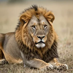shivering scared emaciated lion