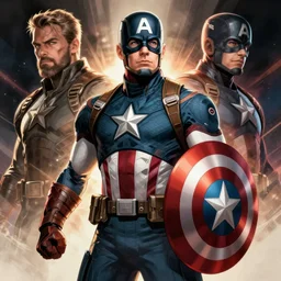 comic book illustration of multiverse version of captain america in the style of jim lee