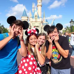 cast members playing hide and seek at disney world, photo