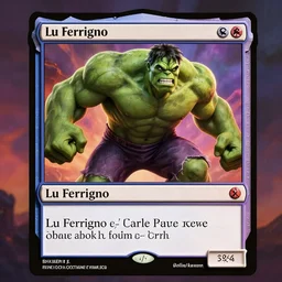 magic the gathering card, lu ferrigno as an grey hulk, grey skin!, octane render, artgerm, denis sarazhin, beeple, greg rutkowski, rim light, vibrant colors, highly detailed, dramatic lighting, 8 k, trending on artstation, very coherent