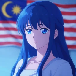 malaysia girl by kaoru mori, digital art, blue lighting, trending on artstation, anime arts, featured on pixiv, hd, 8 k, highly detailed, good lighting, beautiful, epic, masterpiece
