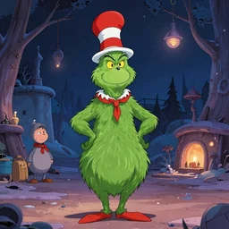 Dr. Seuss as The Grinch, ambient lighting, 4k, anime key visual, lois van baarle, ilya kuvshinov, rossdraws, artstation