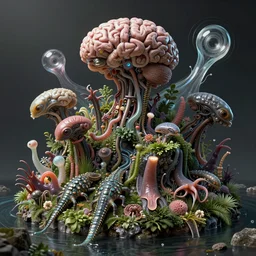 fluox symbiosi crusta, octane render, gelatinosis glass, artificia, fluida, unspaceship, biomechanical fauna, lush layered, gekko soles, the omni, aliena, nudibranch, gekkolings, retro futurism, vortices micro water, by peter mohrbacher, phantastica, gelatin brains, chaos, mollis