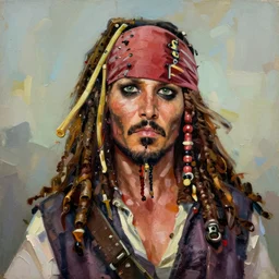 greg manchess portrait painting of adorable captain jack sparrow as overwatch character, medium shot, impasto, asymmetrical, profile picture, organic painting, sunny day, matte painting, bold shapes, hard edges, ambient occlusion, artstation, by huang guangjian, gil elvgren, ruan jia, greg rutkowski, gaston bussiere
