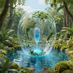 profesional photography of disruptive technologies futures sustentability science water regenerative postnature