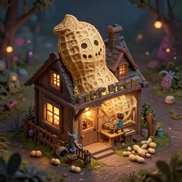 peanuts defender, in the style of kinuko y. craft and tony diterlizzi and howard david johnson, trending on artstation, haunted lighting isometric view, cottagecore, hdr, hyperrealism, bokeh, street art,