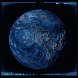 topographic sparse map of a mining planet surface, dark blue on black screen, 1 9 8 0 s sci - fi, ridley scott, interface, dark atmosphere, detailed crt screen patterns