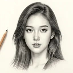 beautiful gorgeous realistic 4 k pencil portrait drawing