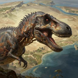 historical depiction of jurassic gondwana, in the style of greg rutkowski, giorgio vasari, digital painting, unreal engine, extremely detailed masterpiece, volumetric lighting