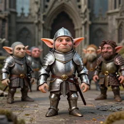 portrait of tin toy medieval goblins wearing armour in victorian london, nicoletta ceccoli, mark ryden, lostfish, hyung tae, frank frazetta, depth of field, detailed and intricate gothic environment, 8 k resolution, hyperrealistic, octane render
