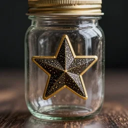 Star in side glass jar, hyper realistic, photo realistic, focused, cinematic lighting, unreal engine 5, masterpiece