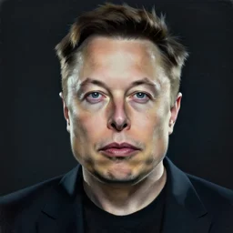 painting of a man by Elon Musk