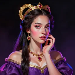 portrait of pocahontas, expressive pose, neon art, highly detailed, digital painting, artstation, concept art, smooth, sharp focus, by Jean Auguste Dominique Ingres