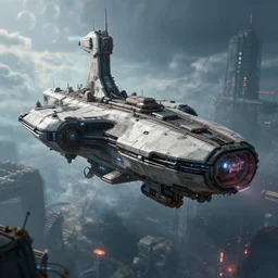 unreal engine, cyberpunk industrial spaceship