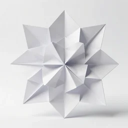 origami abstract pattern in white paper, 3 d render, ultra detailed, on white background, studio shot