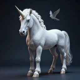 full body pose, hyperrealistic photograph of a depressed unicorn, dim volumetric lighting, 8 k, octane beautifully detailed render, extremely hyper detailed, intricate, epic composition, cinematic lighting, masterpiece, trending on artstation, very very detailed, stunning, hdr, smooth, sharp focus, high resolution, award, winning photo, dslr, 5 0 mm