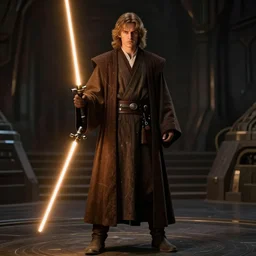 a mysterious Jedi Knight, male, full length, by Joseph Meehan, in a Star Wars world