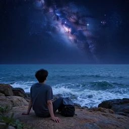 stay here a little tonigh, watching at the sea of the cosmos. take a breath.