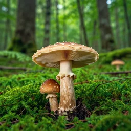 Mushroom forest, lush, scenic