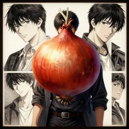 onion man, realistic shaded lighting poster by ilya kuvshinov katsuhiro otomo, trending on pixiv
