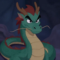 Portrait of the Dragon Ouroboros in the style of Disney, angry look, toon aesthetic, stylized, Trending on artstation , HD quality, dramatic light, octane