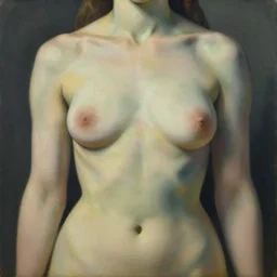 a surreal painting of a woman's body, by George Baselitz, symbolist, soft colors, dramatic lighting, smooth, sharp focus, extremely detailed, aesthetically pleasing composition