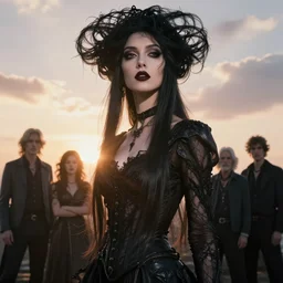 photographic portrait of a stunningly beautiful gothic art nouveau female in soft dreamy light at sunset, god rays, contemporary fashion shoot, by edward robert hughes, annie leibovitz and steve mccurry, david lazar, jimmy nelsson, breathtaking, 8 k resolution, extremely detailed, beautiful, establishing shot, artistic, hyperrealistic, beautiful face, octane render