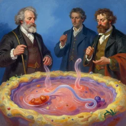 abiogenesis, by ernst haeckel and agostino arrivabene and robert hooke and joaquin sorolla, vivid colours, atmospheric, digital painting, artstation, concept art, smooth, sharp focus, illustration, digital painting