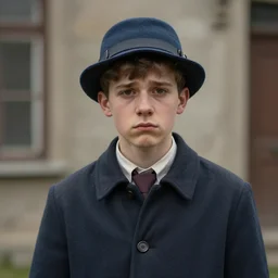 twentinine years old lee evans as a ( ( sad ) ), quirky 1 9 th century eastern european postman. detailed soft focus interesting lights, portrait by paul brason