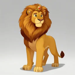 fullbody feral lion character design of an egyptian lion. deviantart adoptable, style of maple story and zootopia, portrait studio lighting by jessica rossier and brian froud in the style of disney, traditional