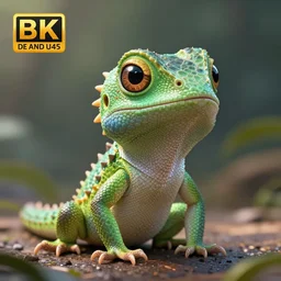 alien cute lizard, hyper realism, 8 k, dslr, epic lighting, detailed