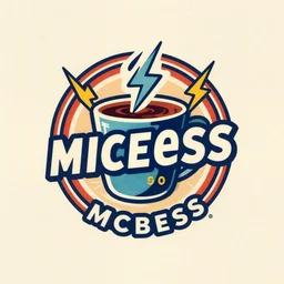 coffee logo by mcbess full colour print vintage colours lightning bolts 1 9 5 0 s, by conran roset