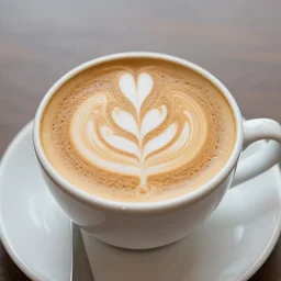 a photo of realistic margot robbie latte art in a cup of coffee, highly detailed