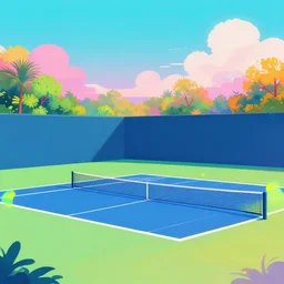 tennis match, psychedelic, vaporwave