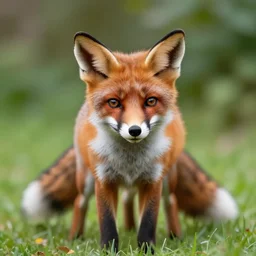 cute fox in the backyard