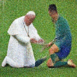 pope Francis saves a penality from Cristiano Ronaldo. 4k high quality soccer match