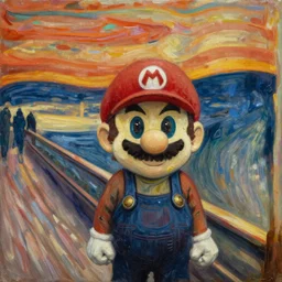 Cat Mario oil canvas painting by Edvard Munch