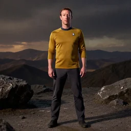 Mark Zuckerberg playing Data in Star Trek: The Next Generation