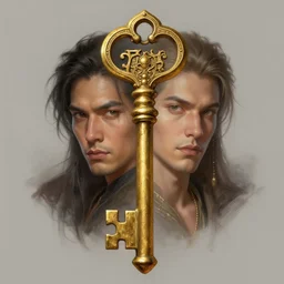 a detailed portrait of an enchanted golden key, by victo ngai and greg rutkowski, digital art, realistic painting, very detailed, fantasy, dnd, character design, trending on artstation