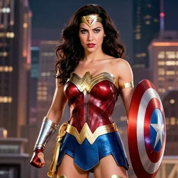 wonder woman as captain america