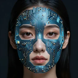 circuitry on a face