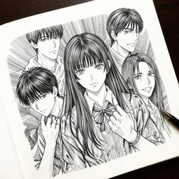 kuwahara jyakaru, pen and ink, intricate line drawings, by craig mullins, ruan jia, kentaro miura, greg rutkowski, loundraw