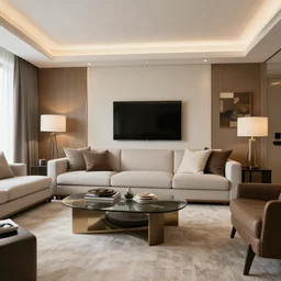 A charming, yet sophisticated, modern living,