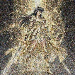 an Asian girl wearing glass and gold armour dress, carrying void sword, full body concept art, intricate details, epic light, by Kentaro Miura and Masanori Warugai