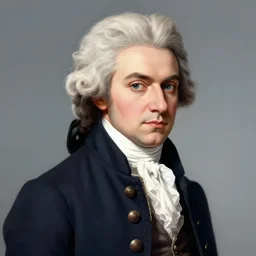 portrait of amadeus mozart, in 8 0 s synthwave style