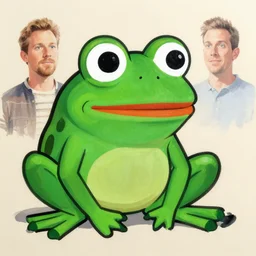 pepe the frog painted by maximillian lenz and scott burdick