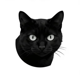black cat logo on white background vector