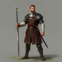 William Wallace holding a Scottish claymore, 4k, artstation