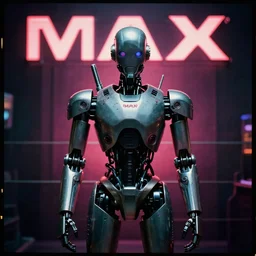 Cyberpunk Robot Mugshot movie escene, shot on imax, cinematic scene, CineStill 800T Film